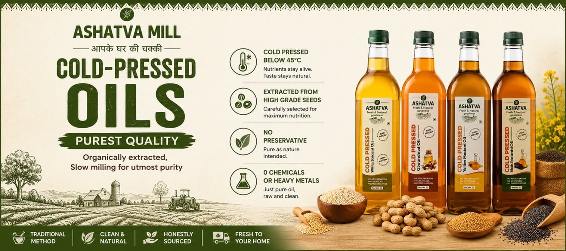 Cold pressed oils purest quality